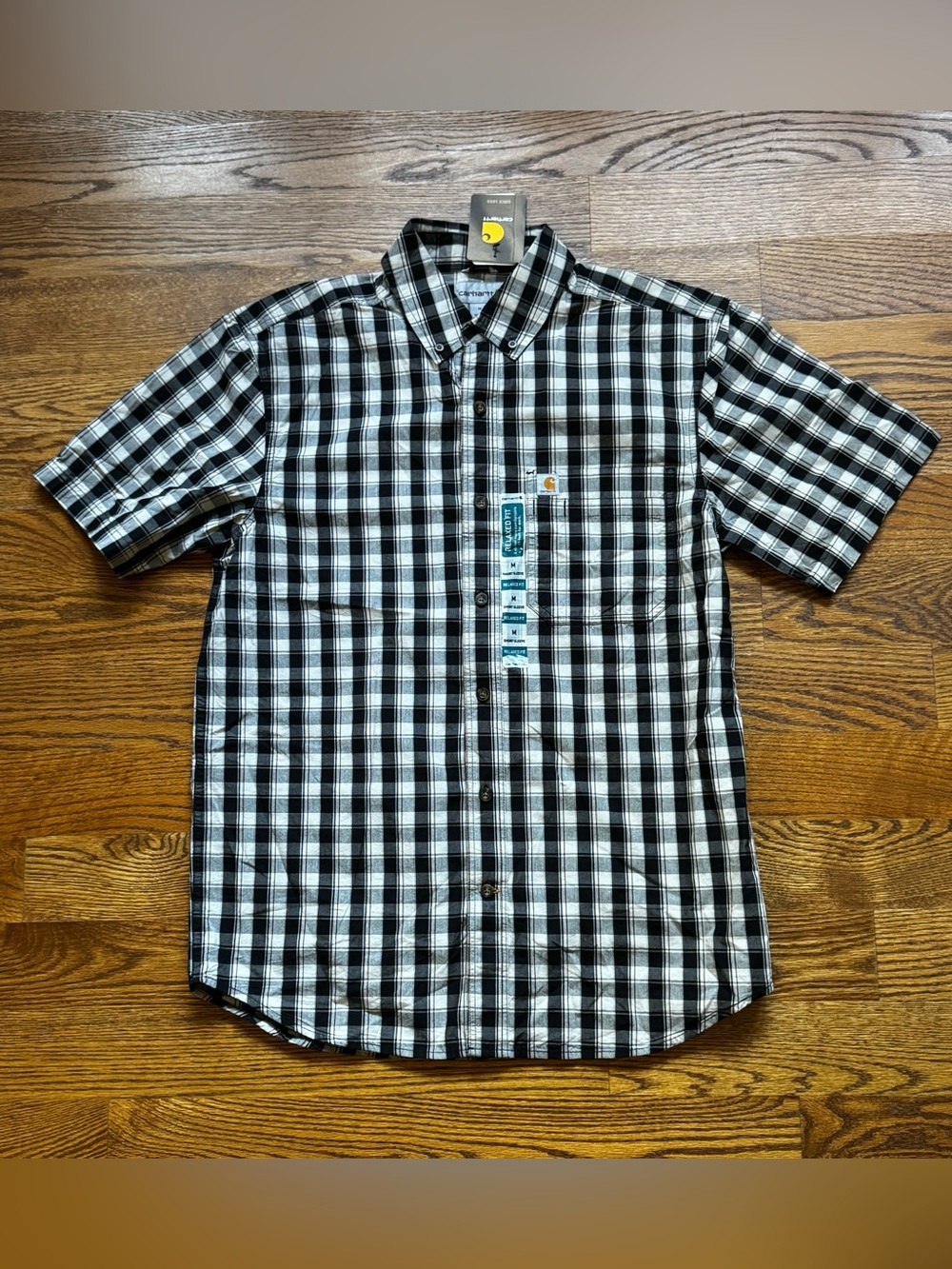Carhartt Men’s M Relaxed Fit Plaid Short Sleeve Work Shirt NWT
